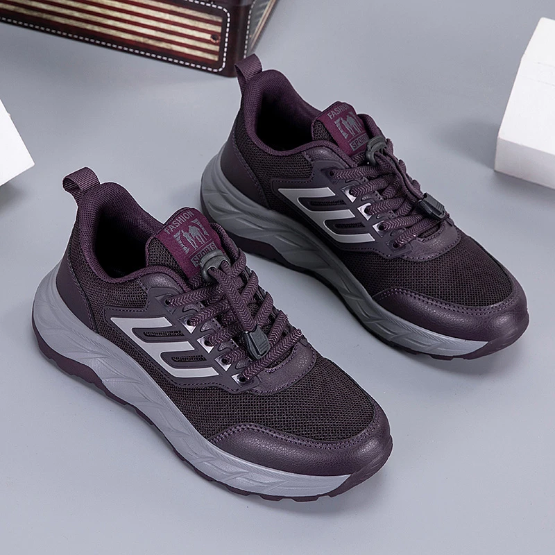 正品中老年老人鞋秋季正品健步鞋女妈妈透气中老年软底防滑运动鞋