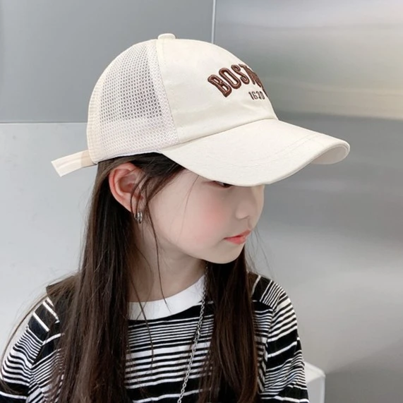 儿童帽子春夏时尚百搭女童鸭舌帽洋气韩版遮阳棒球帽男孩太阳网帽