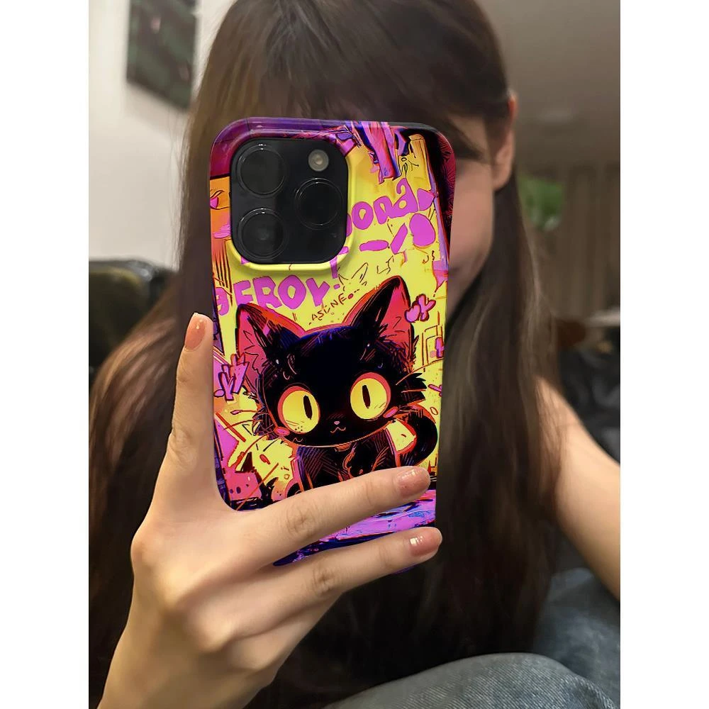 巧壳苹果新款iPhone131514promax菲林11小众高级感小黑猫颜值手机