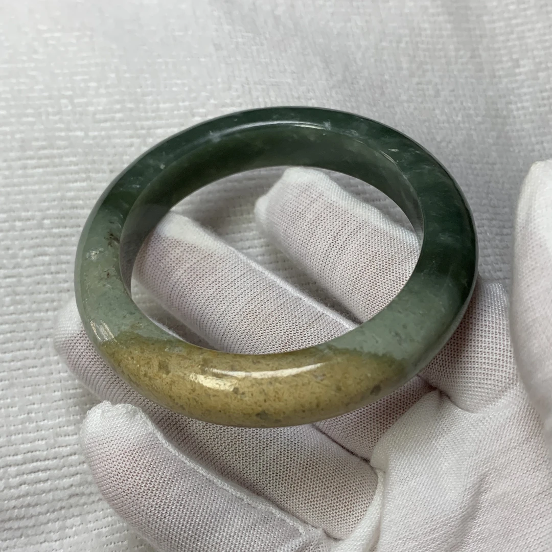 析木河磨玉手镯段树林河磨玉皮浆肉三色美人镯玉镯子手镯