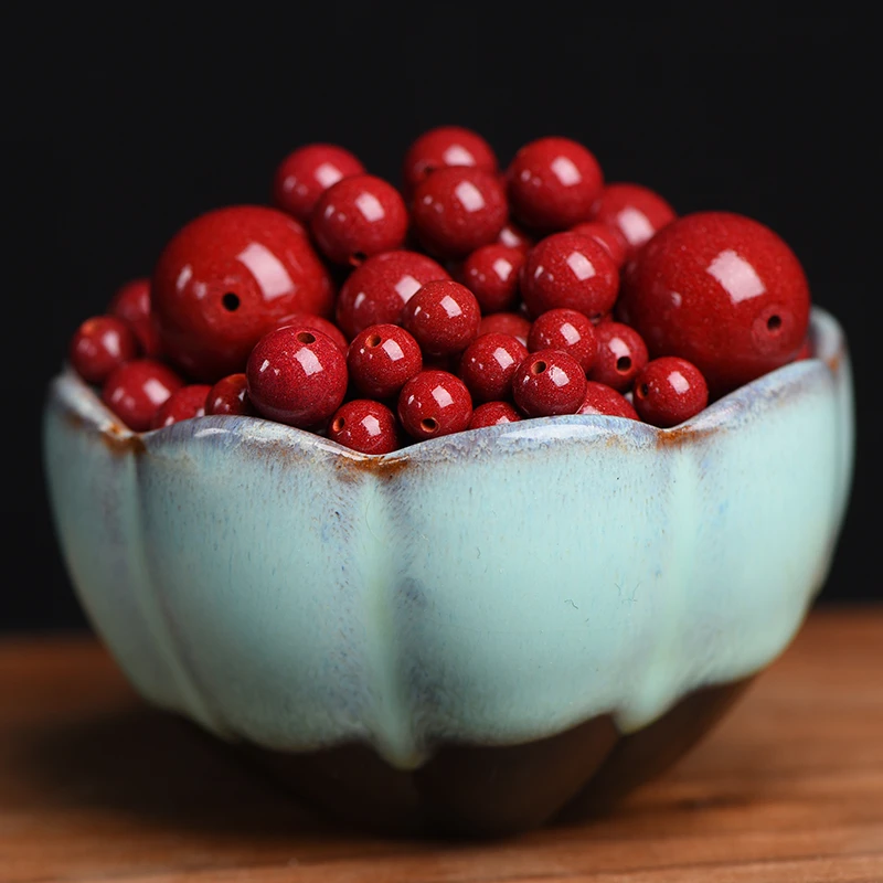 含辰砂工艺品正品朱砂单珠散珠手串男女手链专拍链接