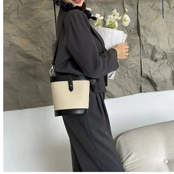 爆款包包女士2024新款水桶包女款单肩手提包百搭休闲气质肩包