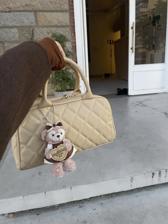 包包女2025新款大容量单肩手提斜挎菱格包保龄球高级感洋气小方包