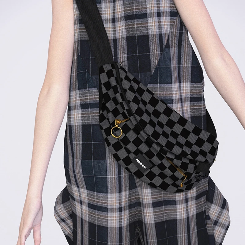 YONAIGA+原创韩系ins潮牌百搭男胸包腰包运动单肩斜挎包女背包包