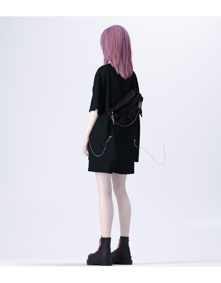 YONAIGA+原创韩版百搭时尚休闲帆布学生尼龙斜挎胸包腰包链条包包