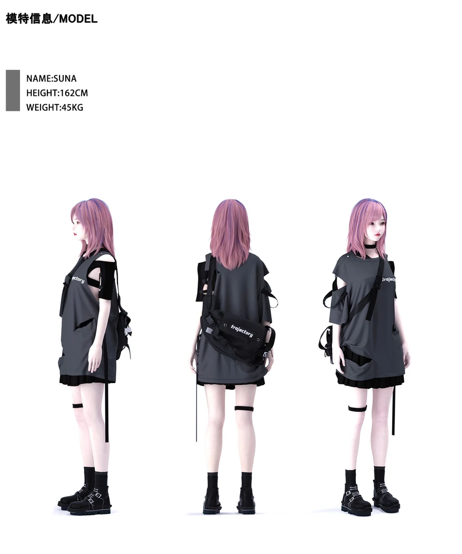 YONAIGA+原创韩版ins个性休闲机能风工装学生单肩斜挎包胸包腰包