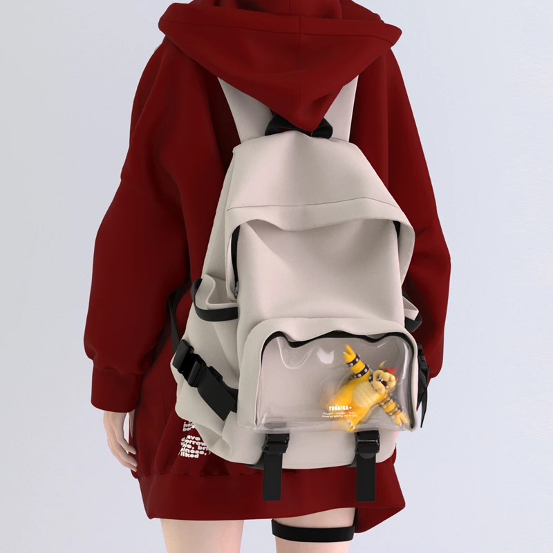 YONAIGA+ 原创ins双肩包女 高中学生初中生书包痛包电脑背包男女