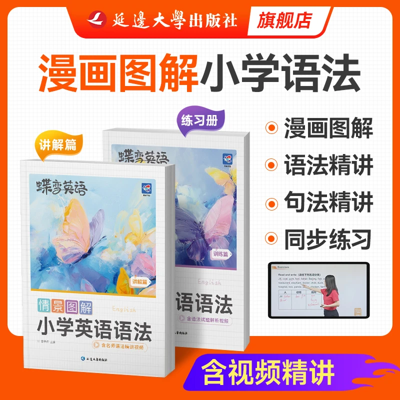蝶变漫画图解小学英语语法讲解与练习册语法句法视频精讲同步练习