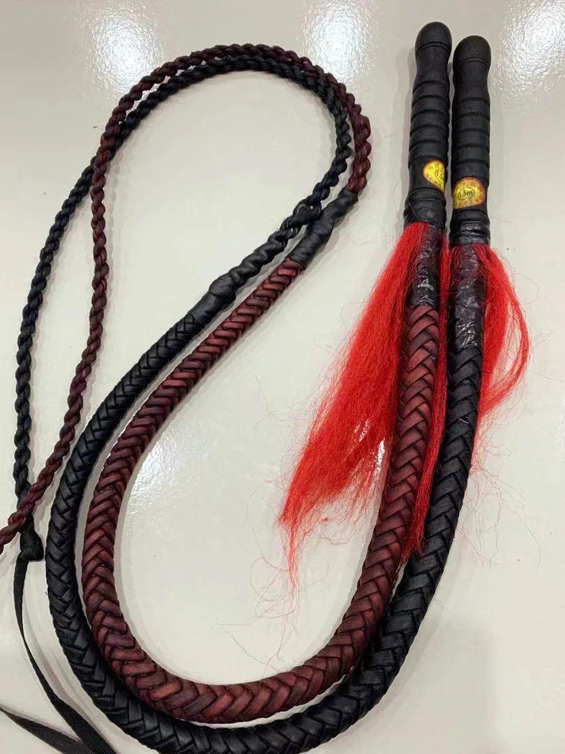 开播款头层牛皮鞭1.5米