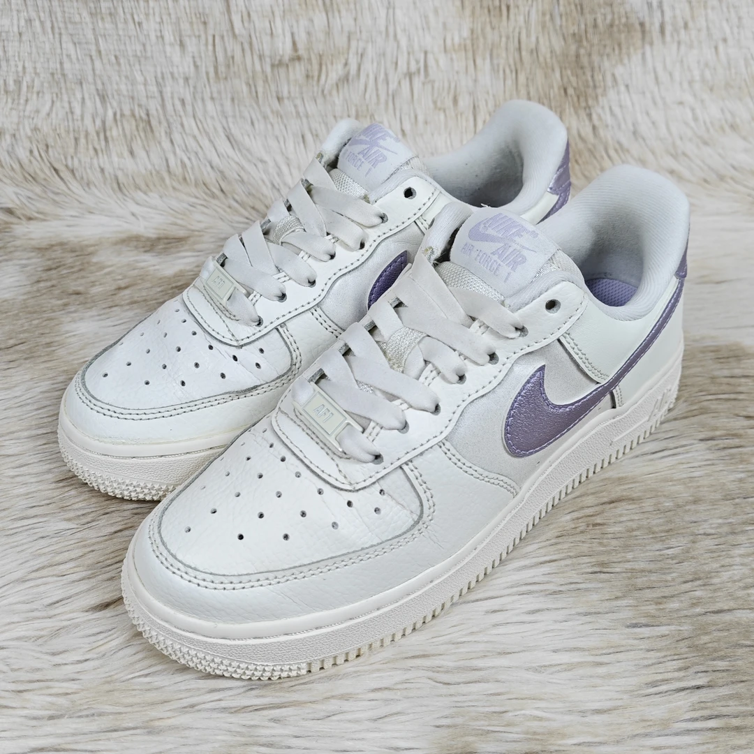 36码 正品 AF1 米白紫 细节见详情 公价：639 #170d4