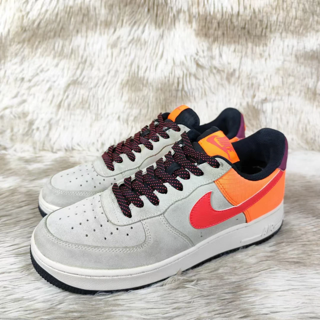40.5码 正品 AF1 粉棕低帮 95新 鞋带头瑕疵 公价:1299#961F5