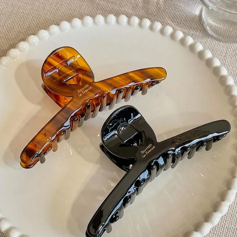 韩国france醋酸秋冬头发法式小众大号发量多抓夹发夹高端鲨鱼夹