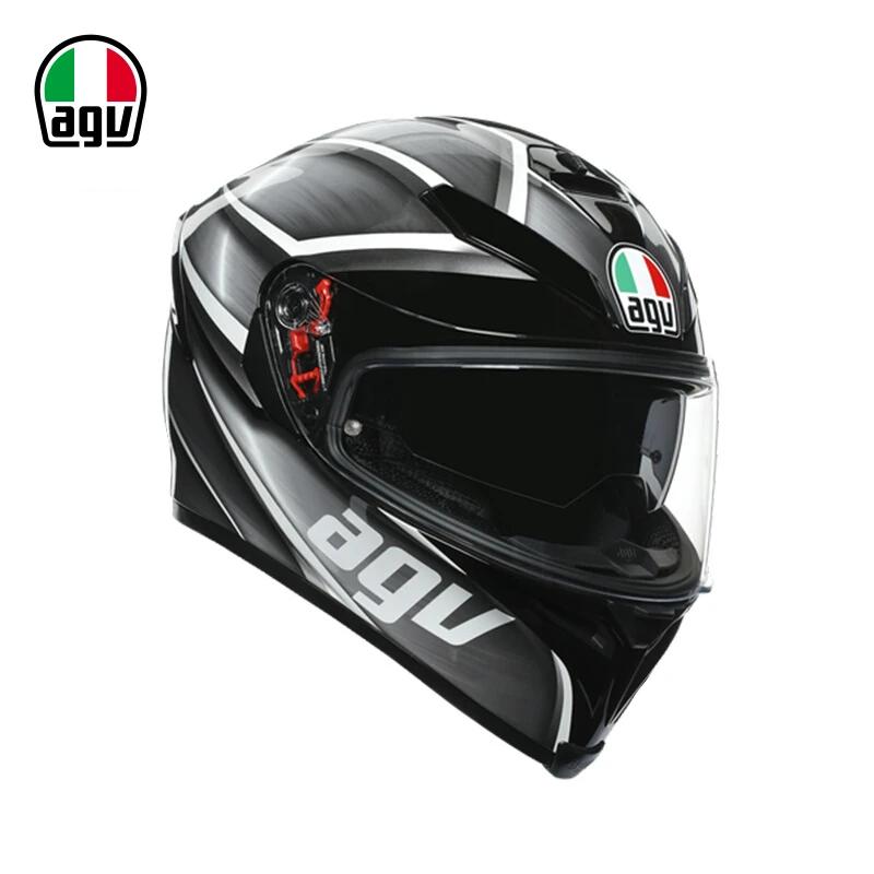 AGV K5S摩托车机车全覆式防雾双镜片头盔复合纤维赛车盔全盔跑盔
