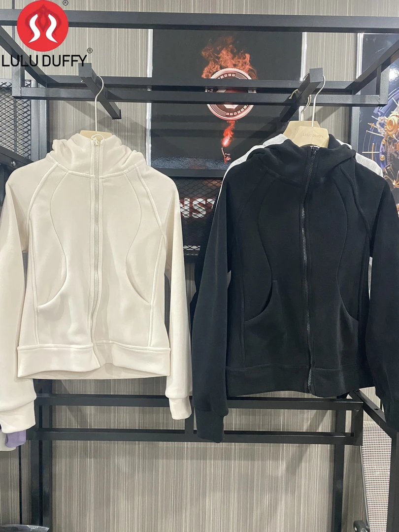 卫衣双面加绒加厚连帽高领拉链运动开衫秋冬健身外套