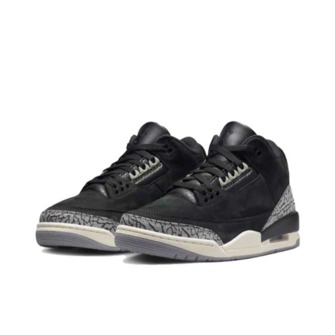 NIKE/耐克 AIR JORDAN 3 经典复古 黑色休闲运动鞋女款CK9246-001