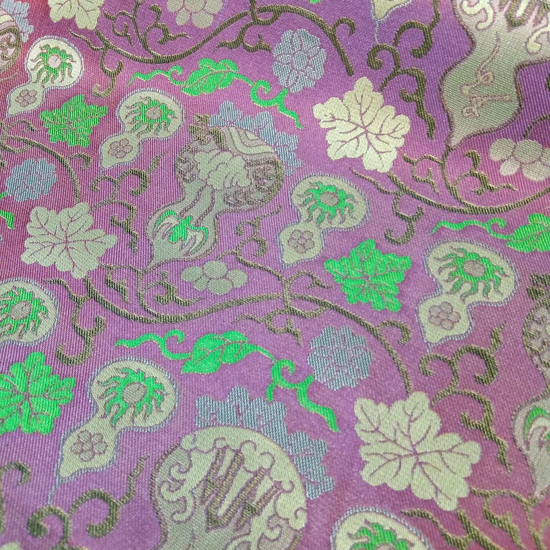 绸都博物馆古蜀锦张和才 串枝葫芦锦 面料特殊商品裁剪不支持退换