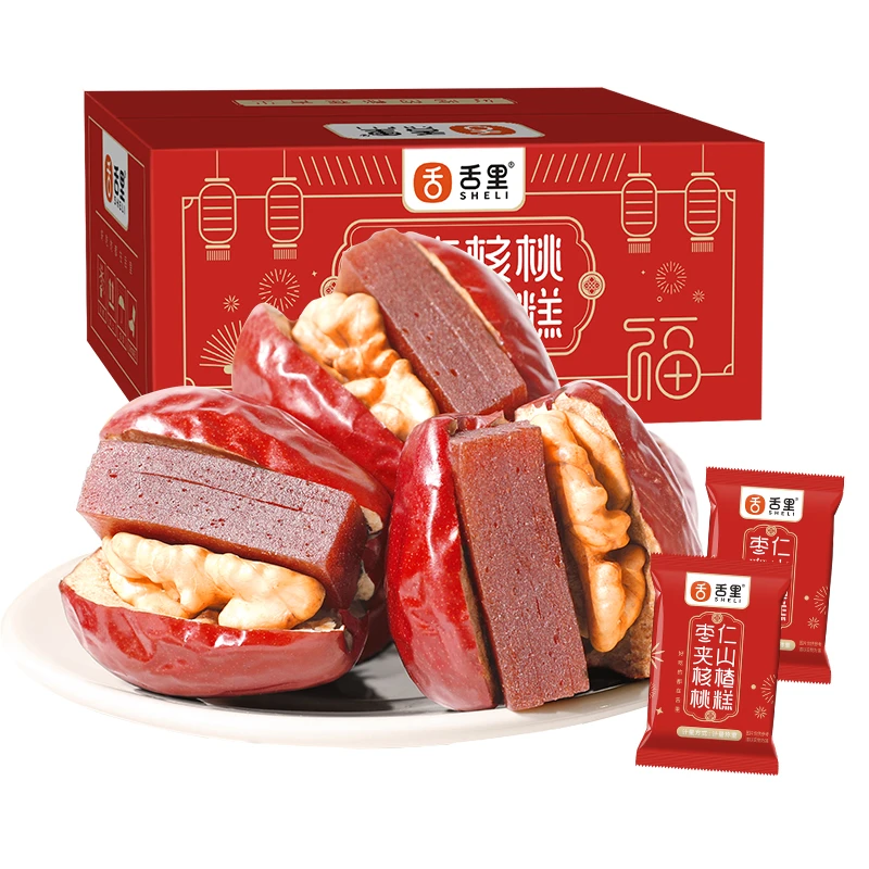舌里红枣夹核桃山楂糕1000g新疆特产和田大枣夹心干果休闲零食