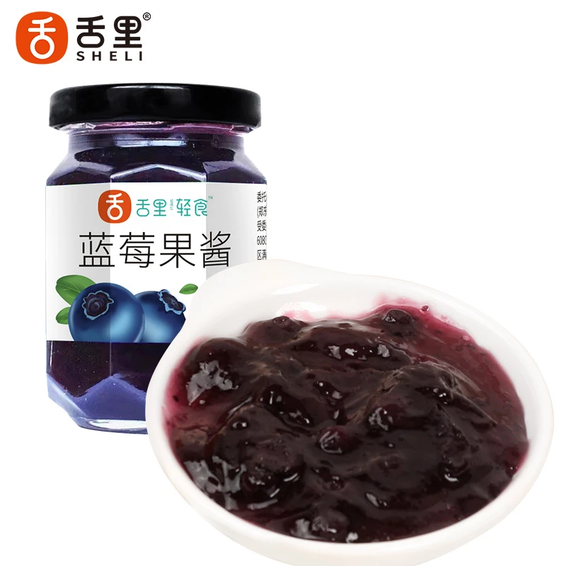 舌里蓝莓果酱0脂肪真实果肉早餐涂抹夹吐司面包即食水果酱150g