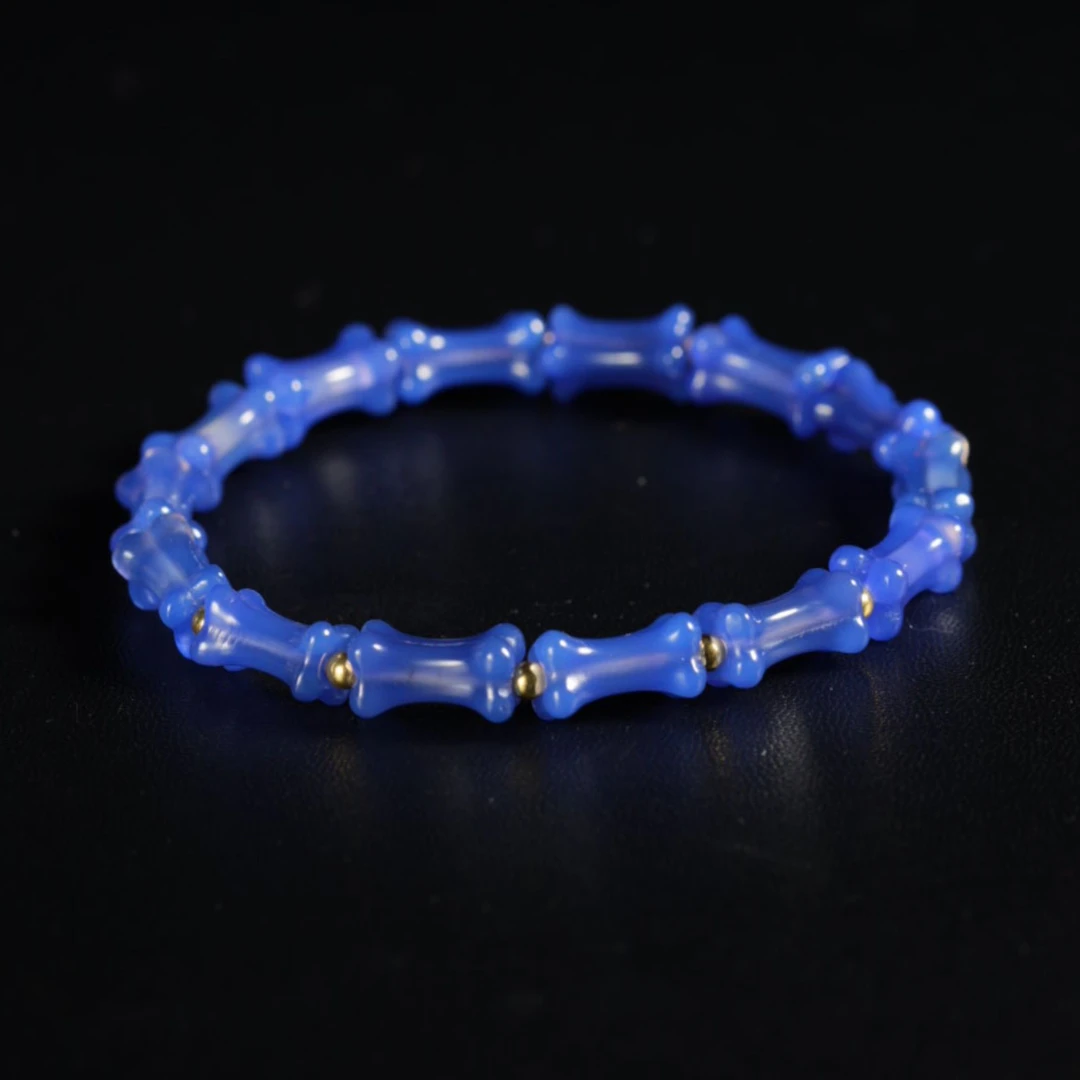 壹加小羊|骨头形线线素圈玛瑙手串