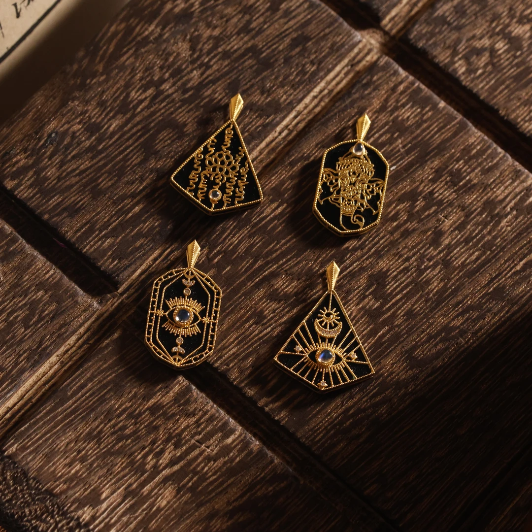 壹加小羊|金镶玛瑙系列吊坠