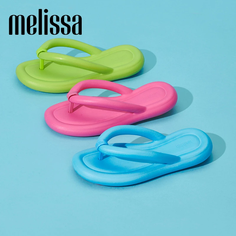 Melissa梅丽莎新款厚底ins泡泡人字拖可爱时尚女士面包拖鞋33531