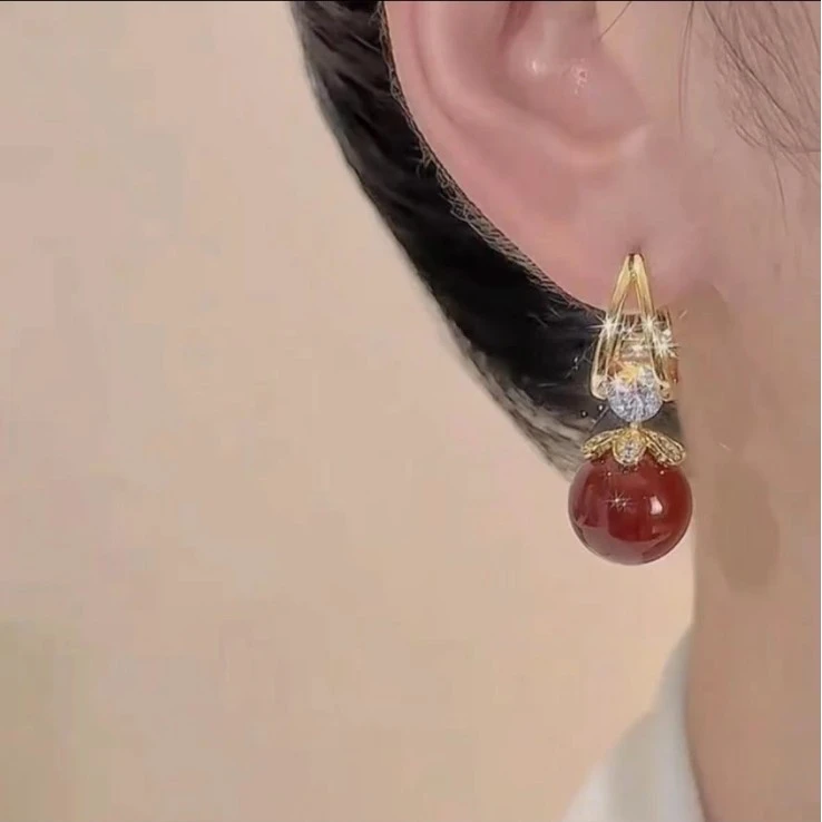 【女神优选】法式轻奢高级感微镶柿柿如意红色珠珠礼品套组