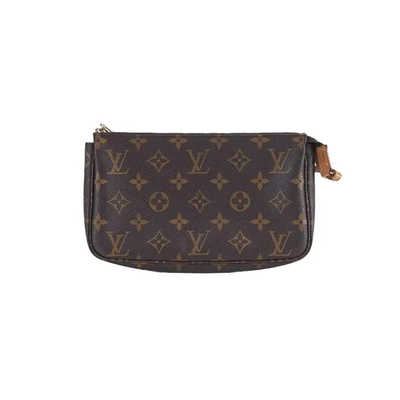 99新 LouisVuitton/路易威登 小七 LV 老花中古大号麻将包棕色