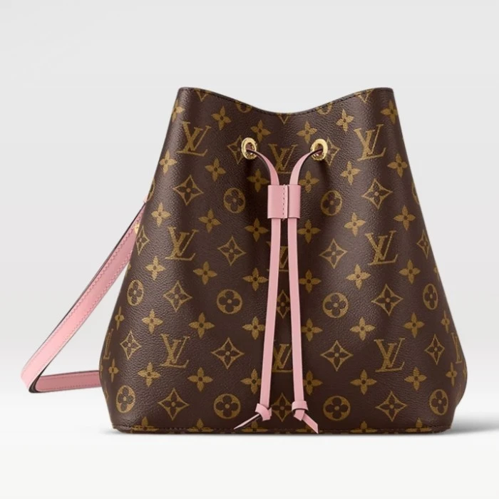 99新 LouisVuitton/路易威登 【专属】lv老花 NEONOE粉桶水桶包