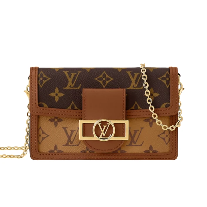 99新 LouisVuitton/路易威登 嘉嘉 LV 老花拼色 达芙妮 woc