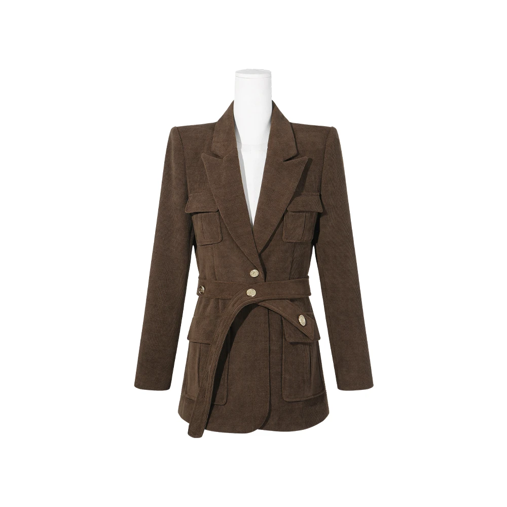 2024秋冬新款气质显瘦加厚灯芯绒外套8685019