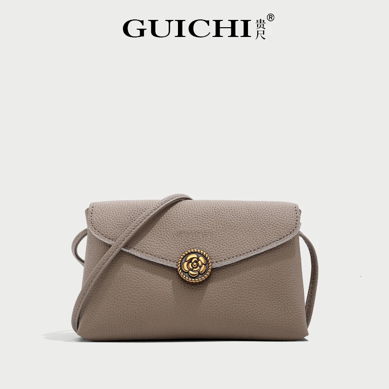 GUICII/贵尺 软皮包包单肩斜挎休闲包小众轻奢气质纯色