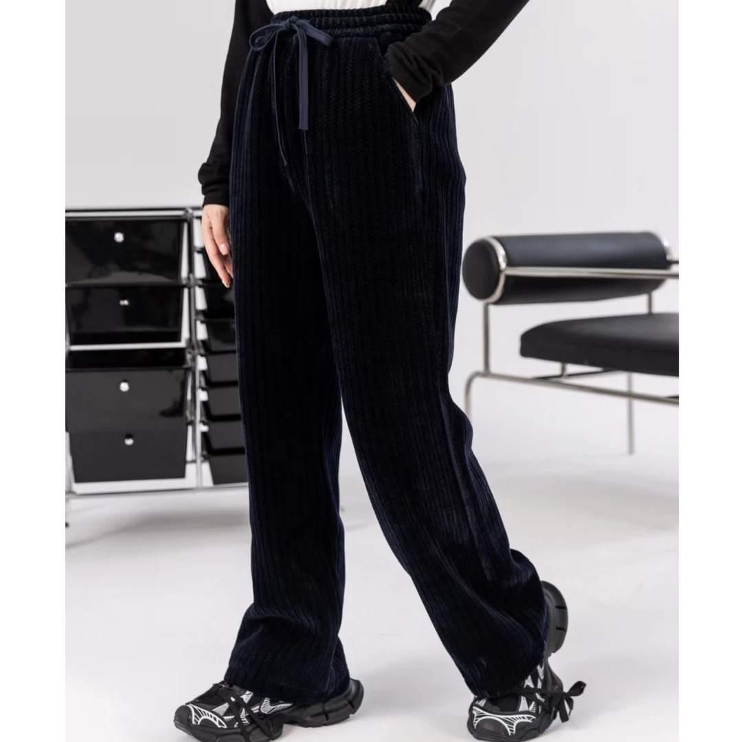 63581高端专享老林家天花板冬季女宝长裤黑色