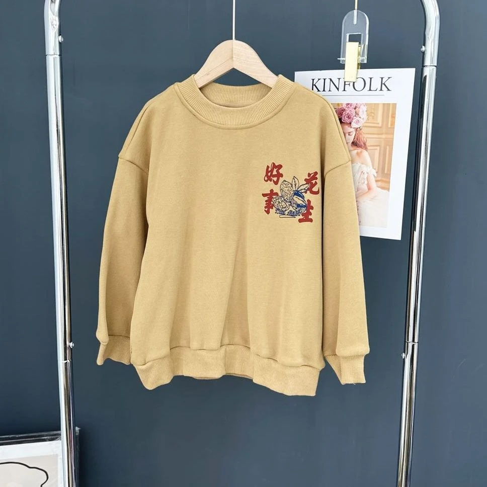 3886高端专享加绒卫衣卡其