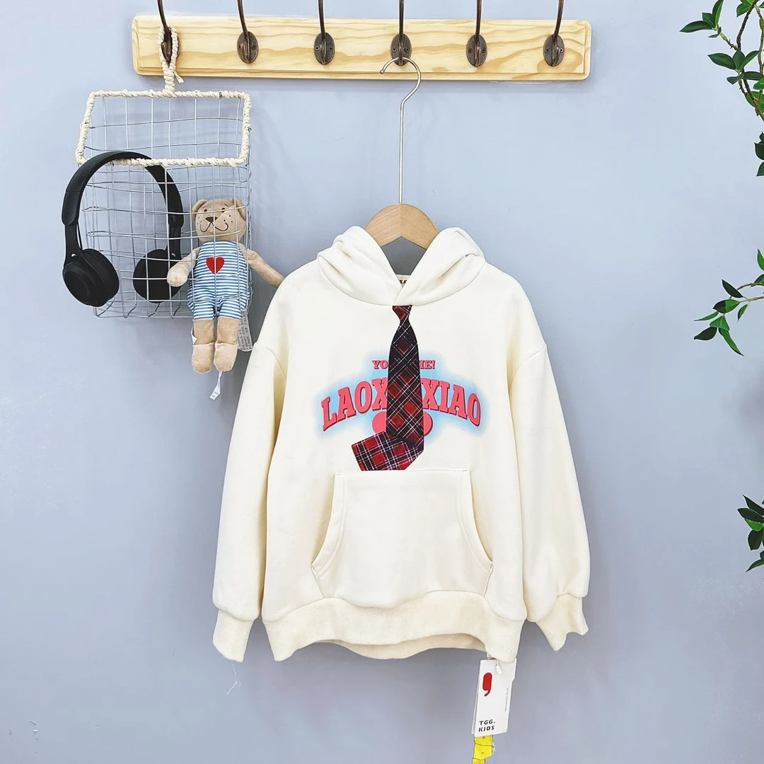 D2-BF23578ZT高端专享TGG领带印花卫衣米色