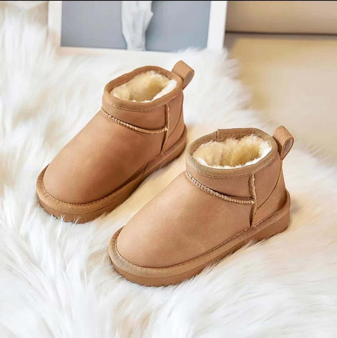 2899冬季高端专享儿童冬款加绒雪地靴（冬鞋）驼色