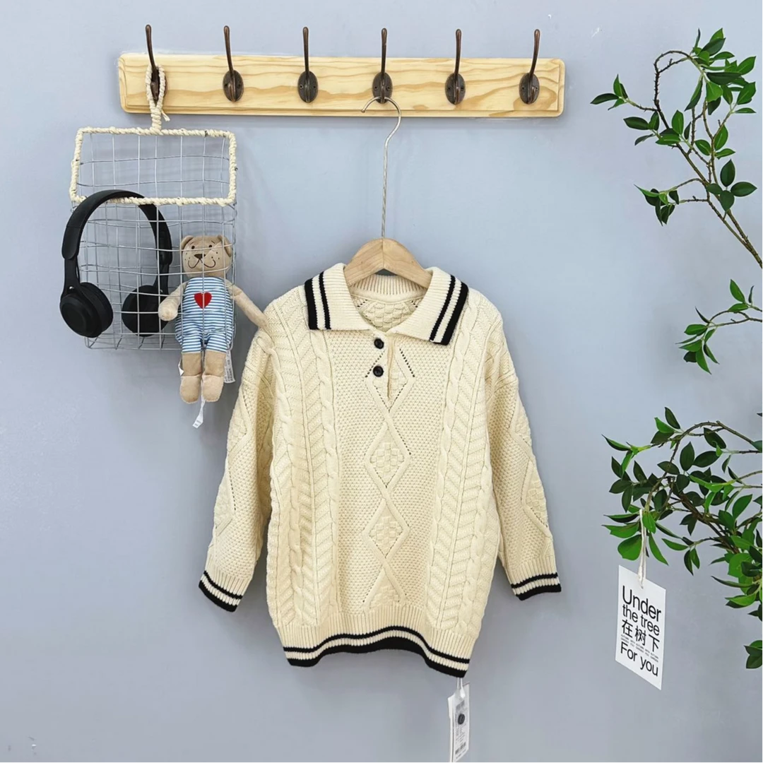 Q2-MF233007ZT高端专享TGG简洁毛线衣米色