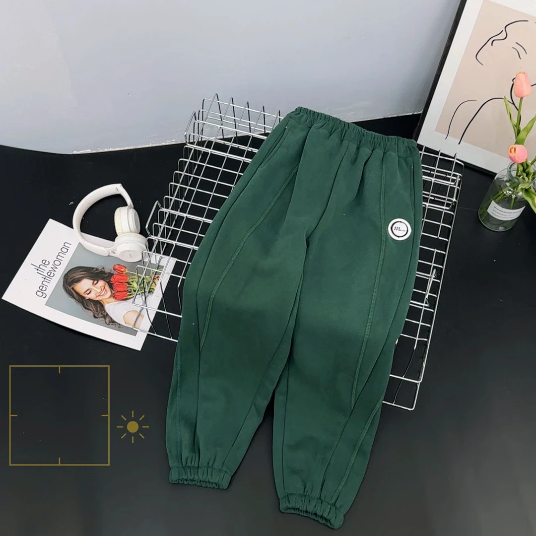 3176高端专享冬季加绒休闲长裤绿色