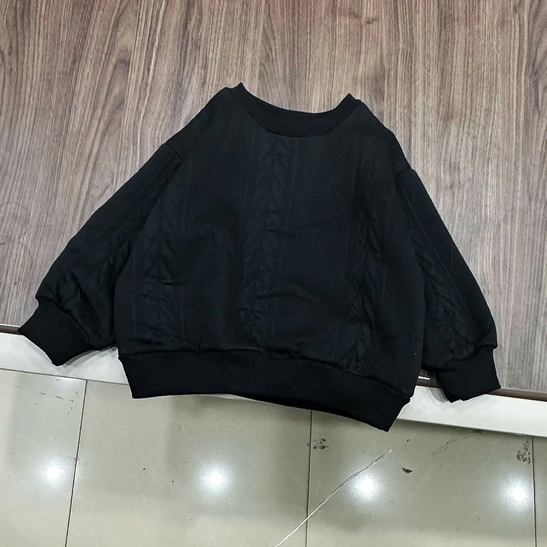 3033高端专享秋冬季加绒卫衣黑色