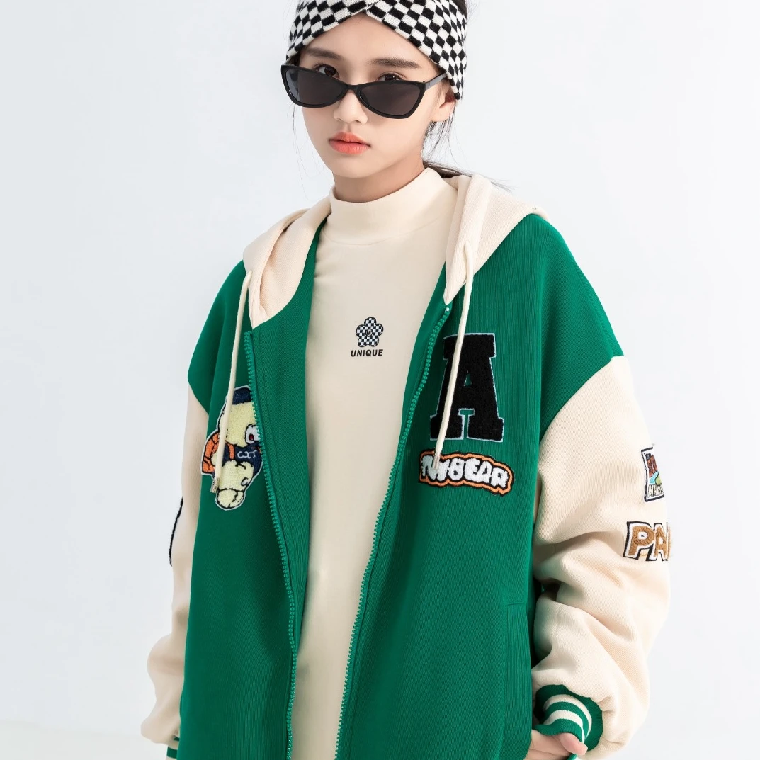 63636高端专享老林家天花板冬季夹棉夹克外套绿色