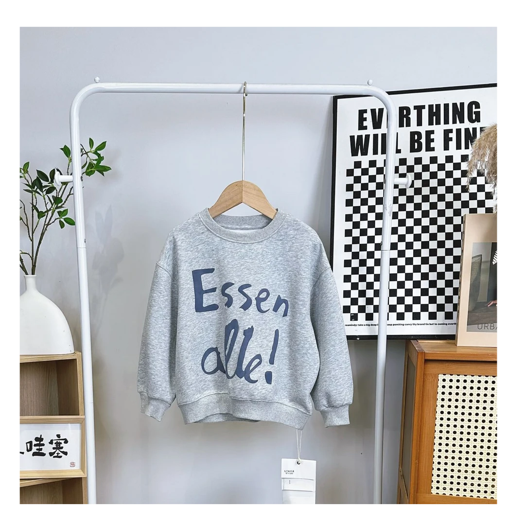 95061高端专享秋款休闲卫衣麻灰