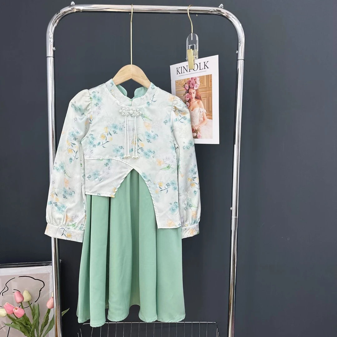 1057高端专享春款连衣裙绿色