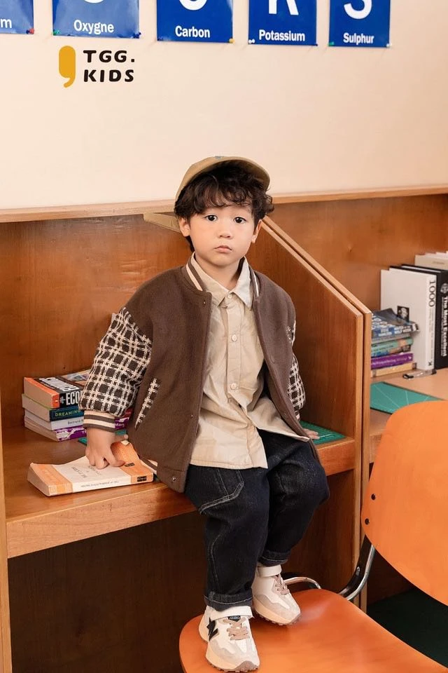 D1-AF22228高端专享TGG格子呢料夹克黑色