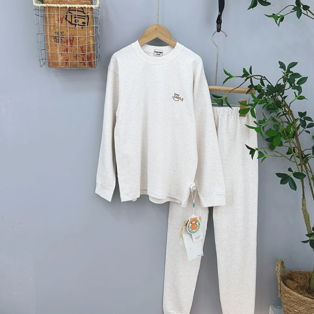 9641高端专享冬季舒绒家居服套装字母白色