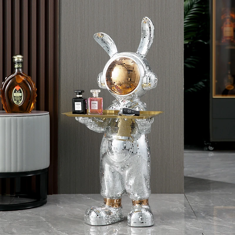 创意吉祥兔落地轻奢大摆件客厅电视柜酒店会所装饰品乔迁新居礼物