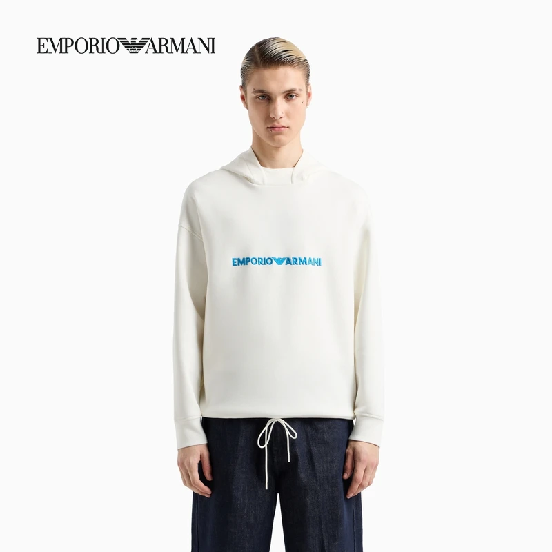 合并-EMPORIO ARMANI/阿玛尼24秋冬新款男女同款情侣宽松连帽卫衣