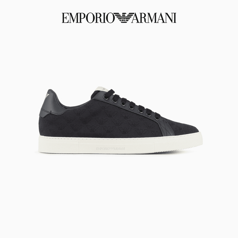 【七夕礼物】EMPORIO ARMANI/阿玛尼2024秋季男士经典板鞋运动鞋