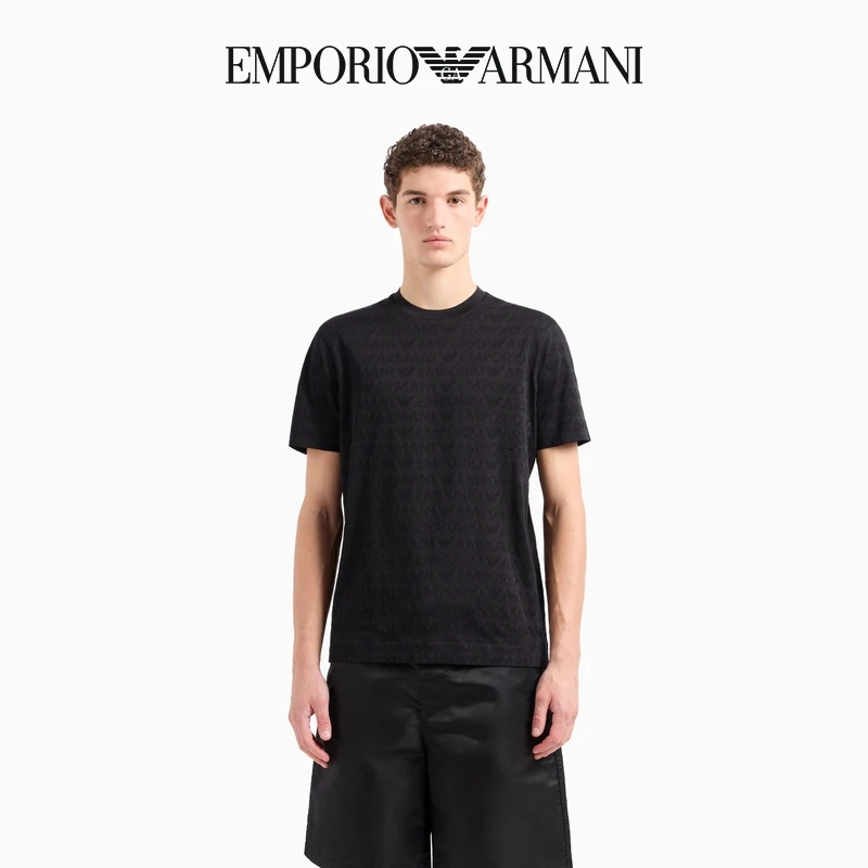 TC-EMPORIO ARMANI/阿玛尼秋季新款男女同款情侣全棉圆领短袖T恤