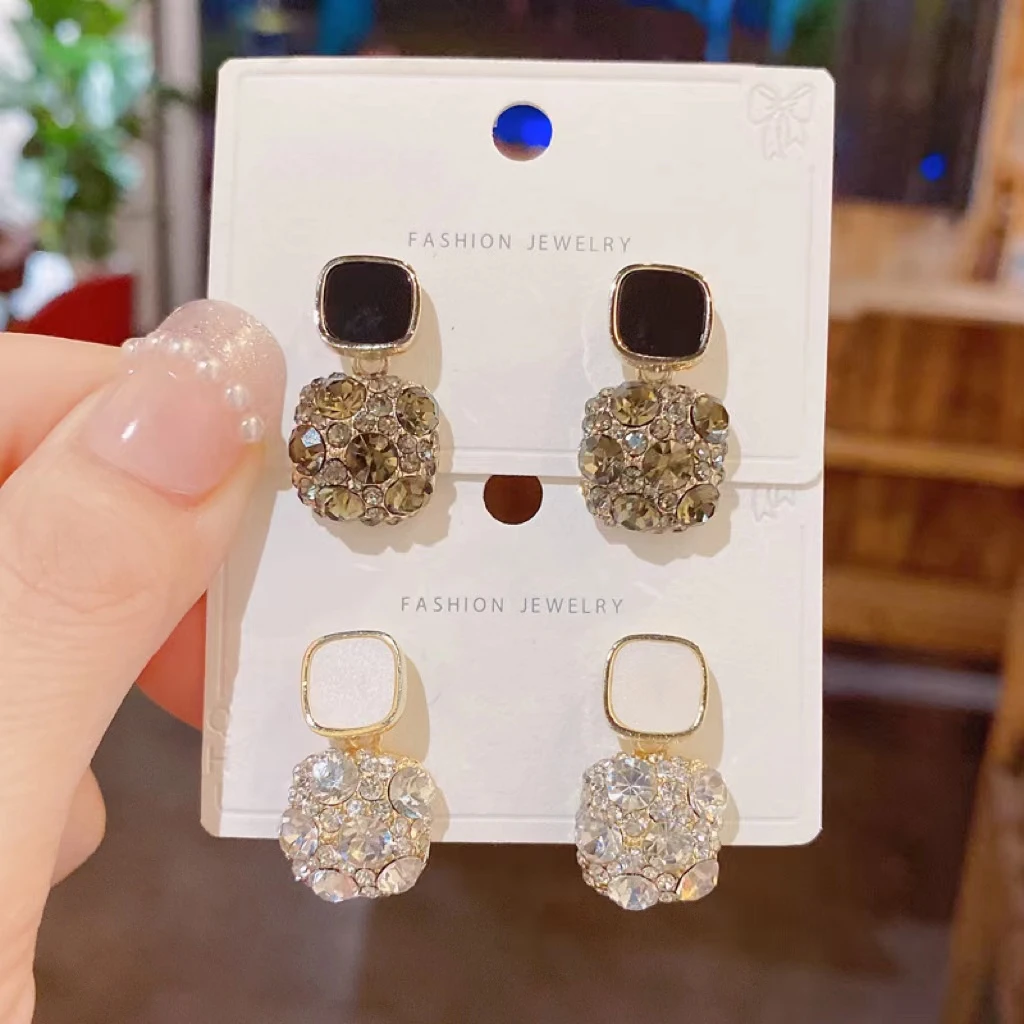 铜合金耳饰 新款潮女气质方形高级感耳环8685