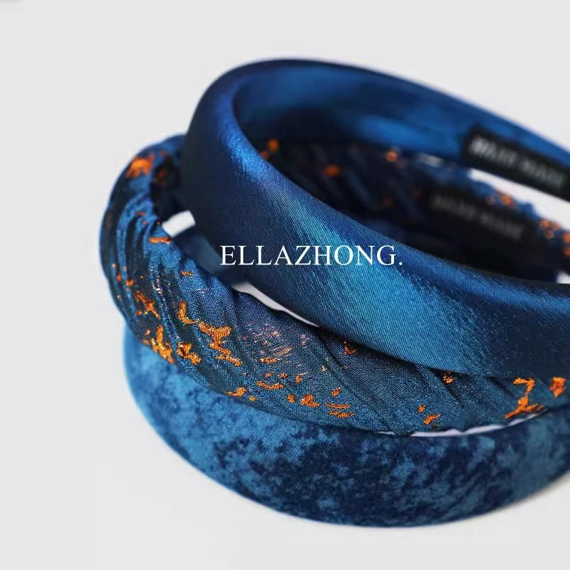 日落深海~蓝色系发箍头箍气质复古小众发卡增颅顶新高颅顶发箍