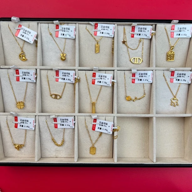 足金999黄金精工套链盘时尚百搭套链